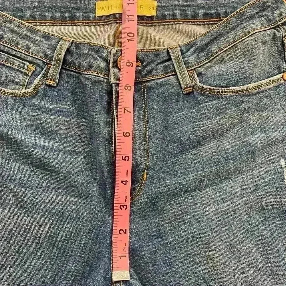 Womens Mid Rise Zipper Ankle Bottom Jean size 29 William B - Picture 7 of 11